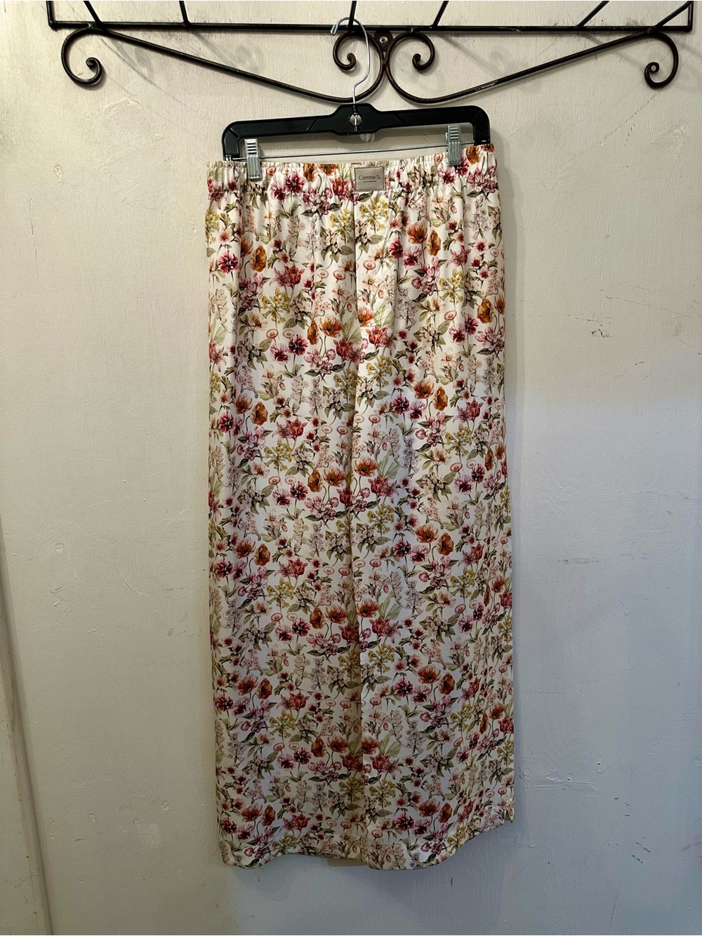 Comme Si Silk Floral Pants